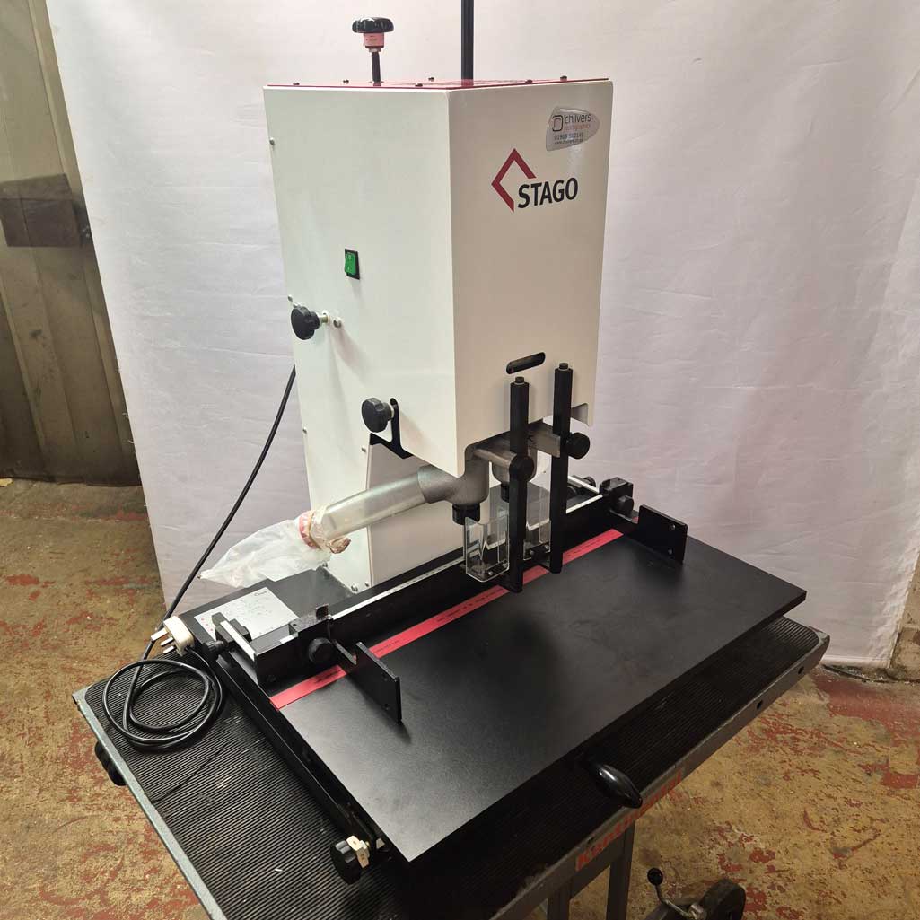 Used / Pre-owned Stago PB 2015 Twin Hole Paper Drill (Bench Top)