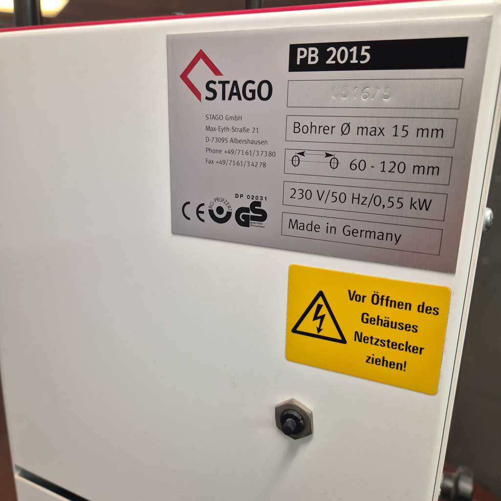 Used / Pre-owned Stago PB 2015 Twin Hole Paper Drill (Bench Top)