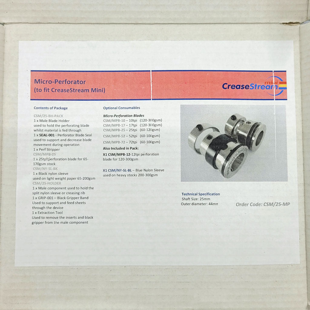 Used / Pre-owned Technifold CreaseStream Mini Auto Micro-Perforator - 25mm exit shaft