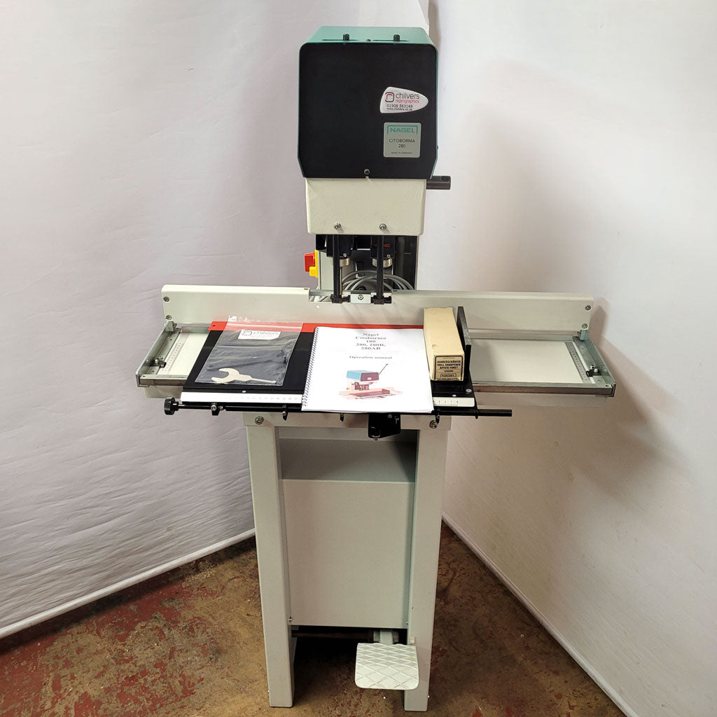 Used / Pre-owned Nagel 280 Twin Hole Treadle Paper Drill