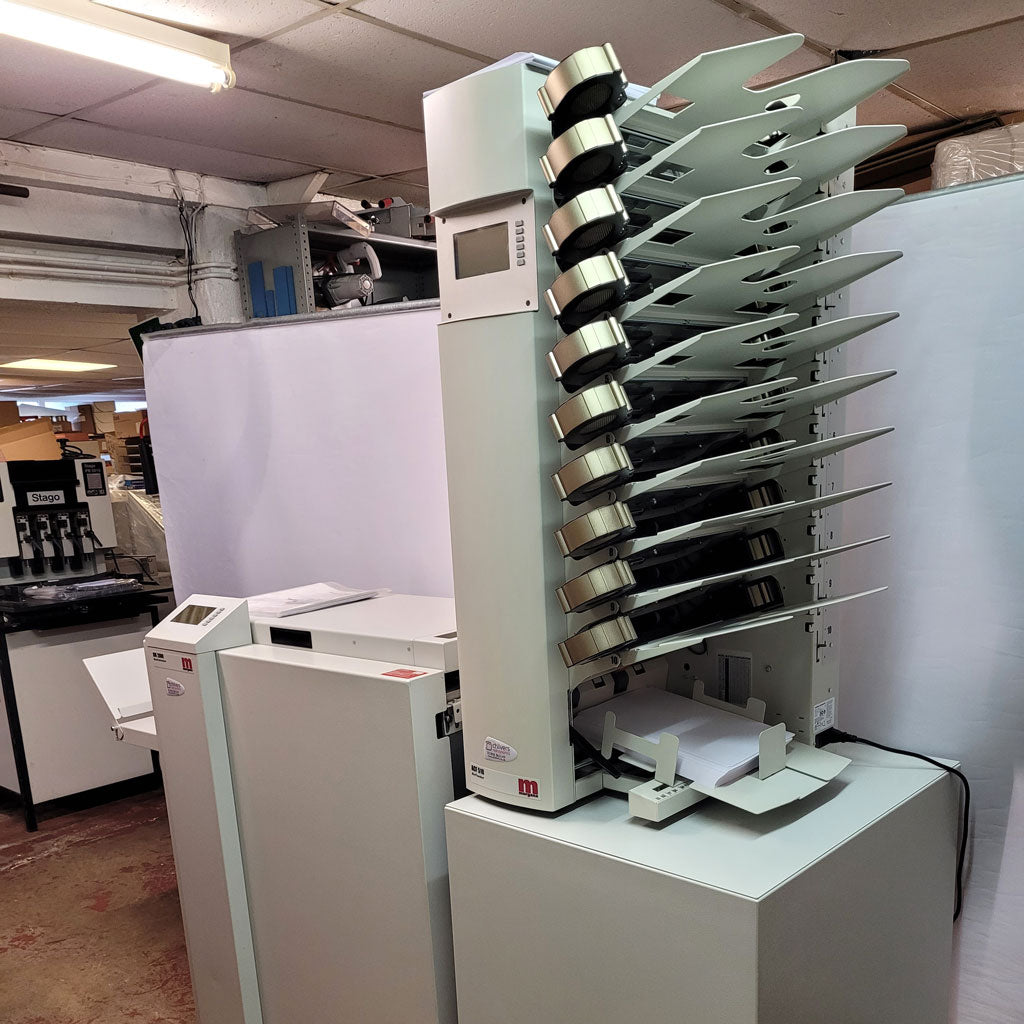 Used / Pre-owned Morgana ACF-510 Airfeeder Collator &amp; BM2000 Booklet Maker System