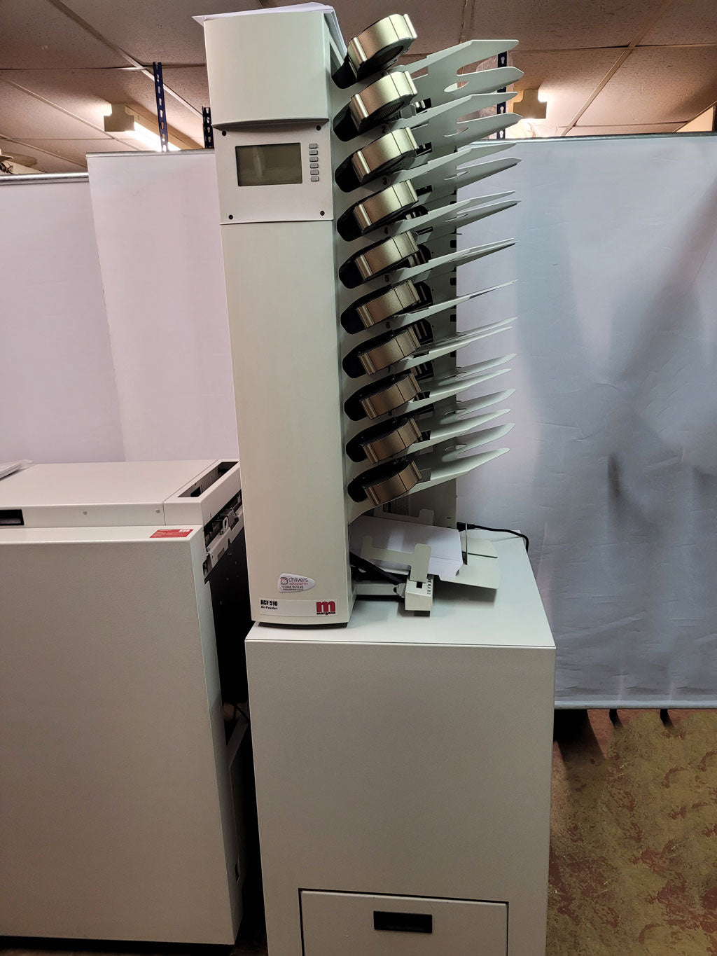 Used / Pre-owned Morgana ACF-510 Airfeeder Collator & BM2000 Booklet Maker System