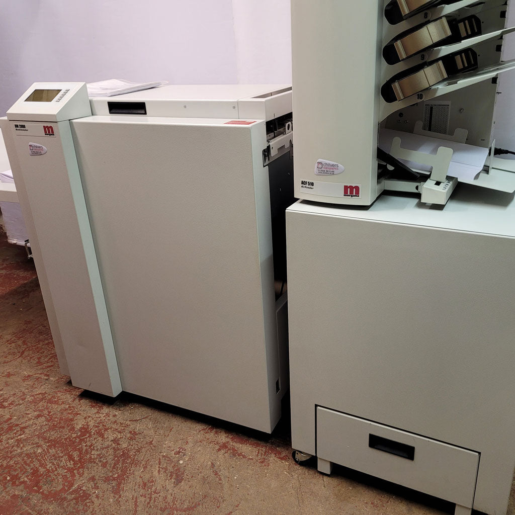 Used / Pre-owned Morgana ACF-510 Airfeeder Collator &amp; BM2000 Booklet Maker System
