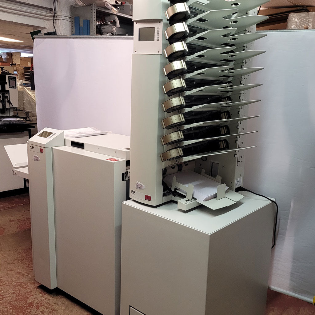 Used / Pre-owned Morgana ACF-510 Airfeeder Collator &amp; BM2000 Booklet Maker System
