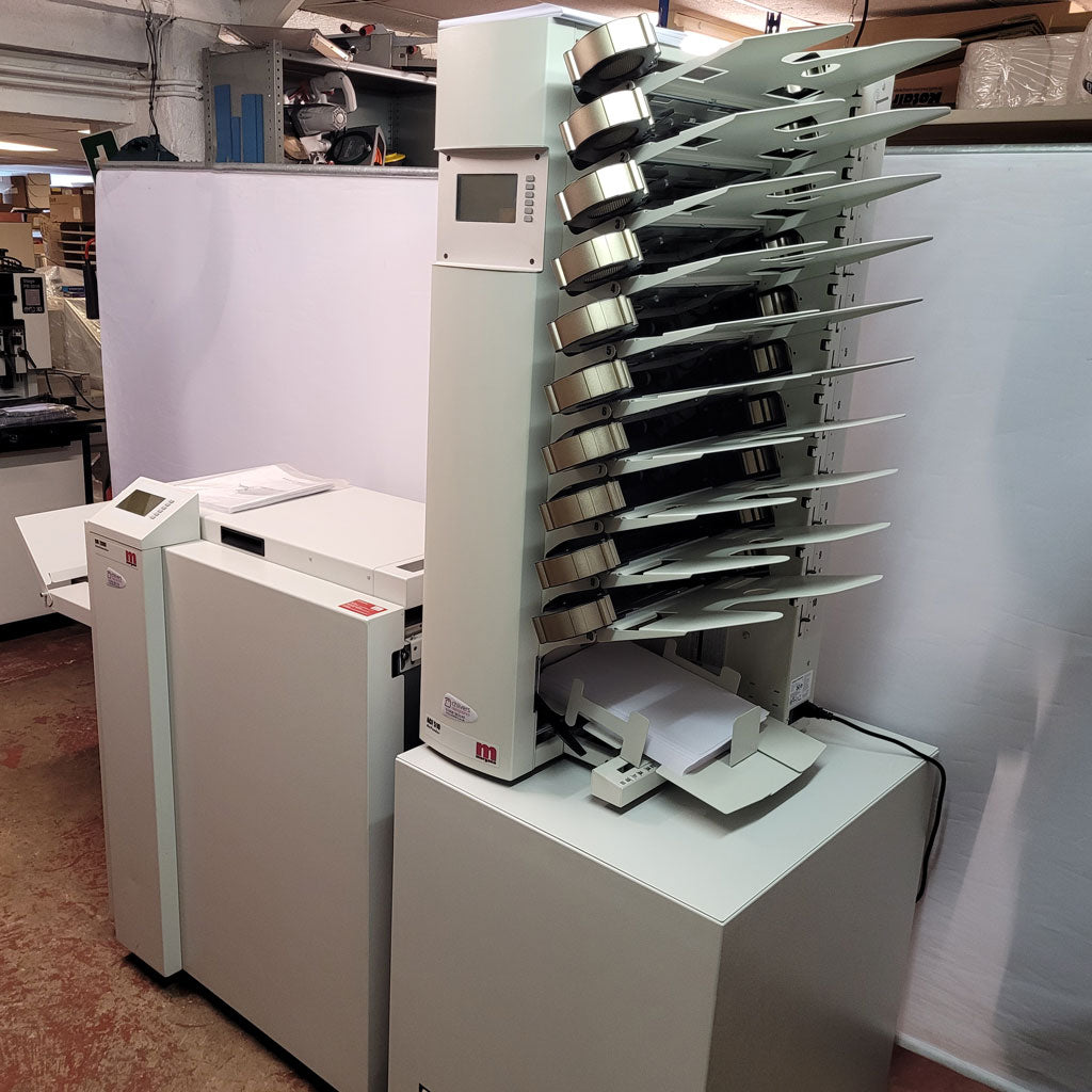 Used / Pre-owned Morgana ACF-510 Airfeeder Collator &amp; BM2000 Booklet Maker System