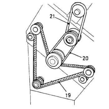 Morgana FRN Numberer Drive Belt Idler To Ink Shaft (No 21) - 56-015-3
