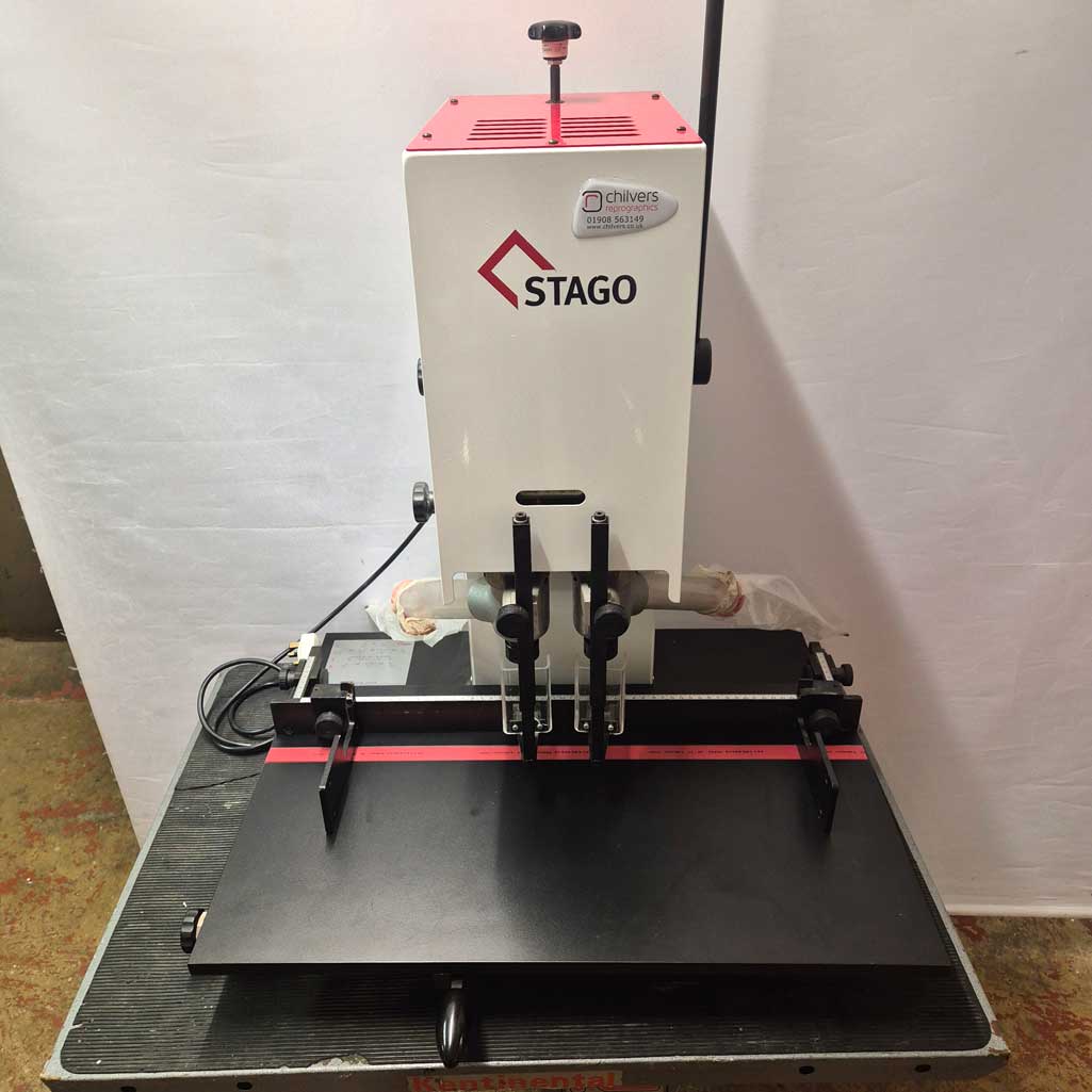 Used / Pre-owned Stago PB 2015 Twin Hole Paper Drill (Bench Top)