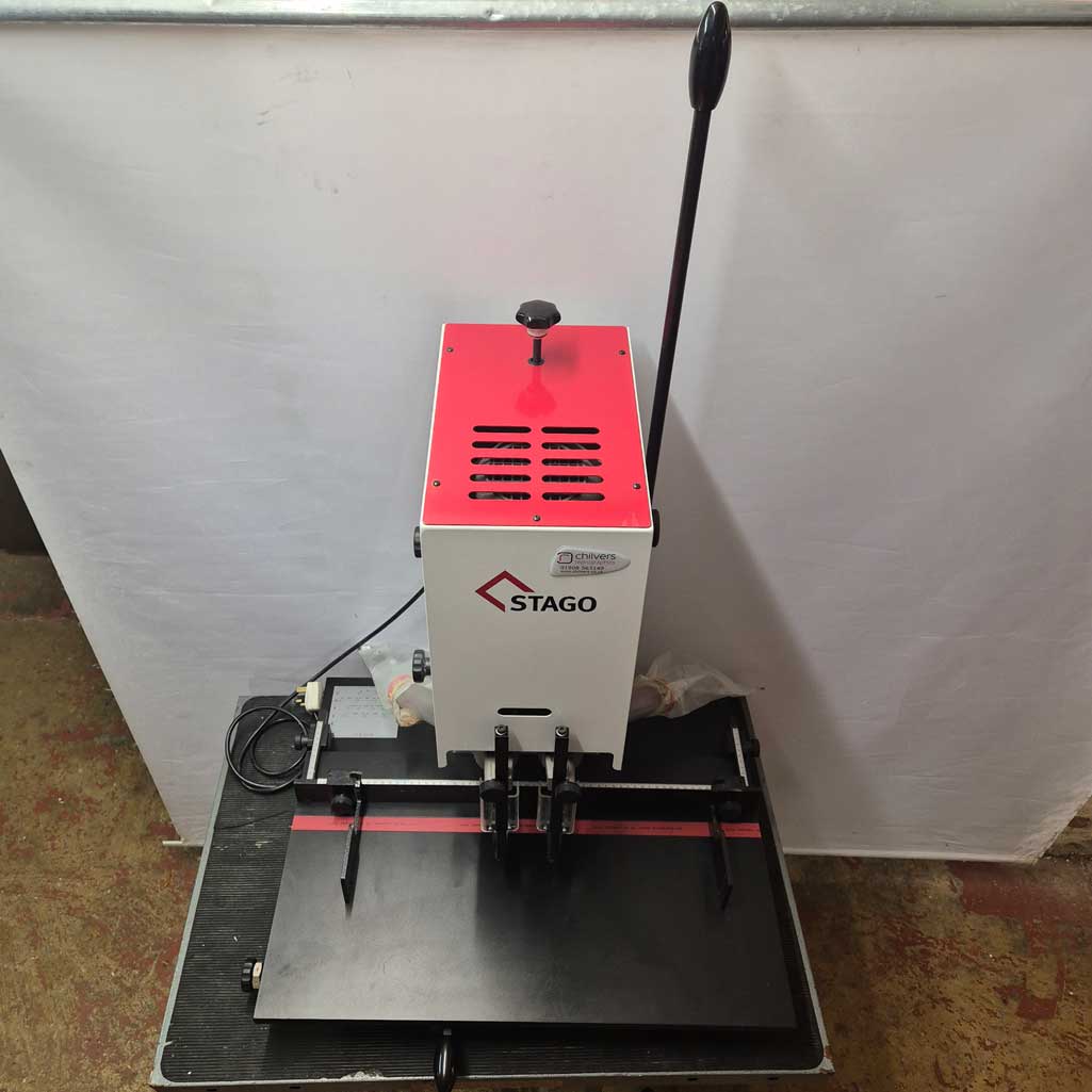 Used / Pre-owned Stago PB 2015 Twin Hole Paper Drill (Bench Top)