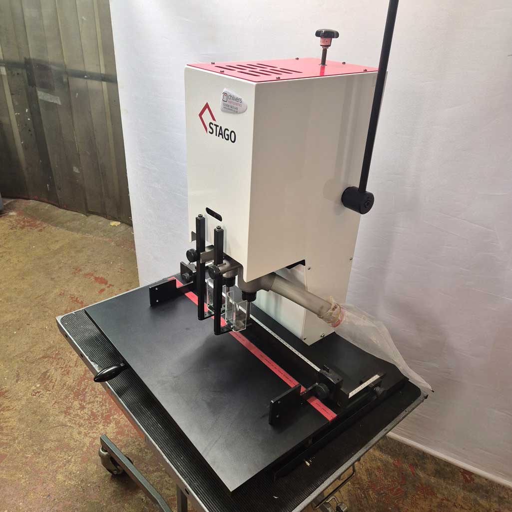 Used / Pre-owned Stago PB 2015 Twin Hole Paper Drill (Bench Top)