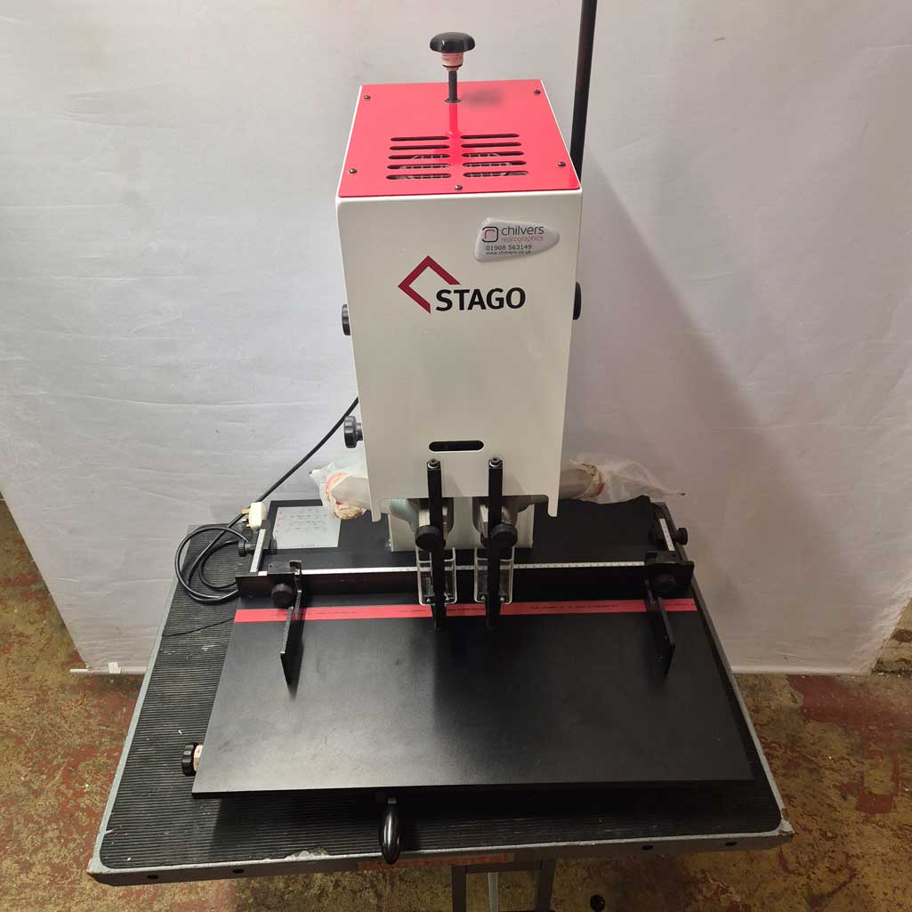 Used / Pre-owned Stago PB 2015 Twin Hole Paper Drill (Bench Top)