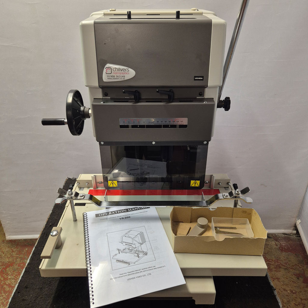 Used / Pre-owned Uchida VS200 Twin Spindle Paper Drill
