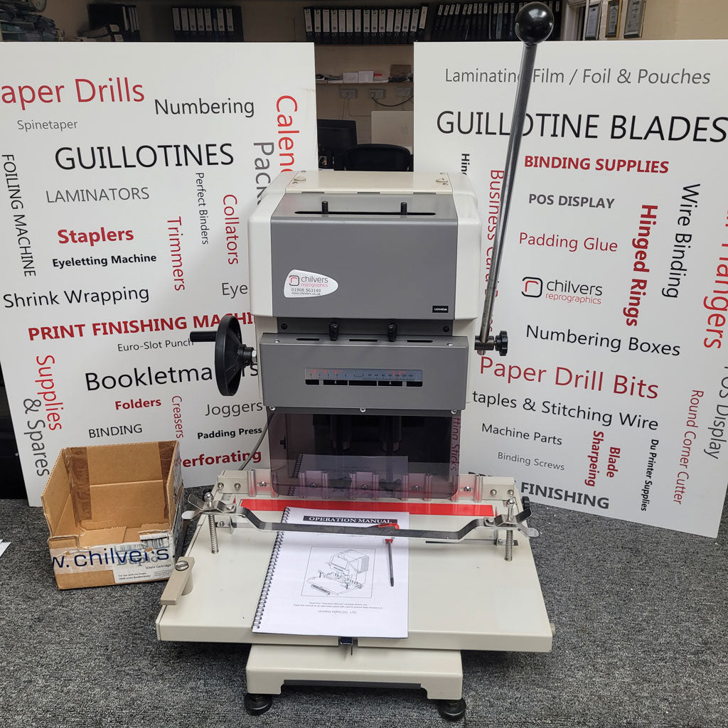 Used / Pre-owned Uchida VS200 Twin Spindle Paper Drill