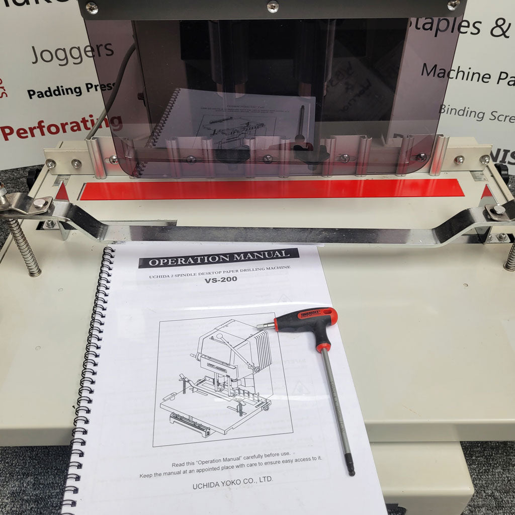 Used / Pre-owned Uchida VS200 Twin Spindle Paper Drill