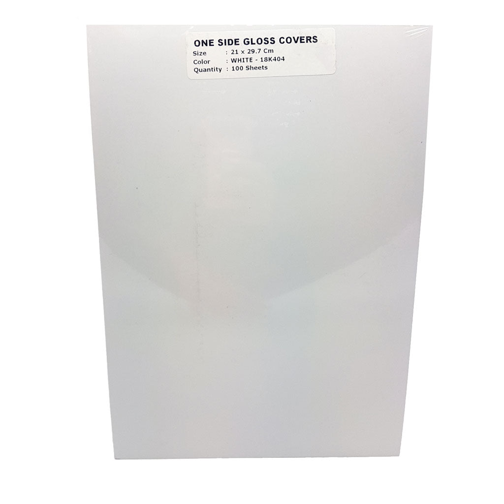 A4 Gloss White/Chromolux Covers (100)