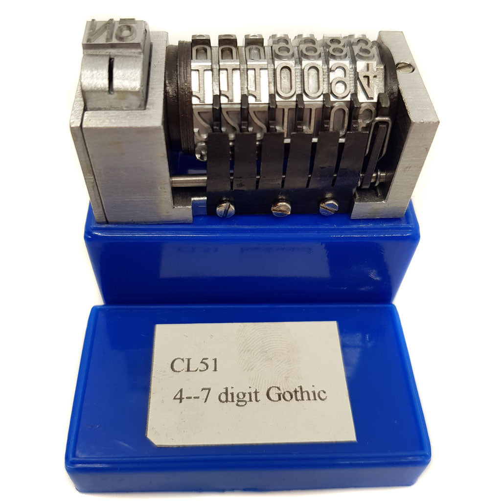 Letter Press Numbering Boxes (36x18mm / 49x22mm)