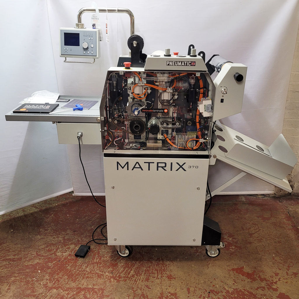 Used / Pre-owned Matrix MX 370P Pneumatic Single Sided Laminator/Foiling